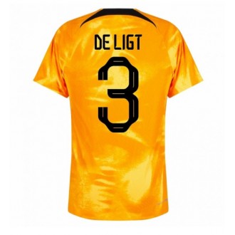 Herren Fußballbekleidung Niederlande Matthijs de Ligt #3 Heimtrikot WM 2022 Kurzarm